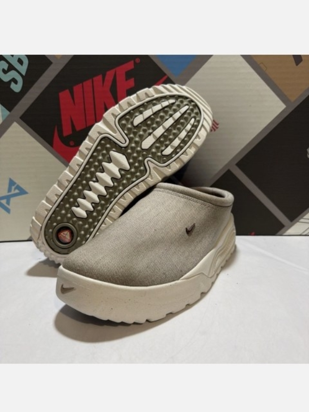 New Nike ACG Rufus Men's Slip-On  Grey/Khaki/Phantom HJ4334-001 Size 12.5